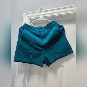 Wild Fable Teal Corduroy Women Shorts